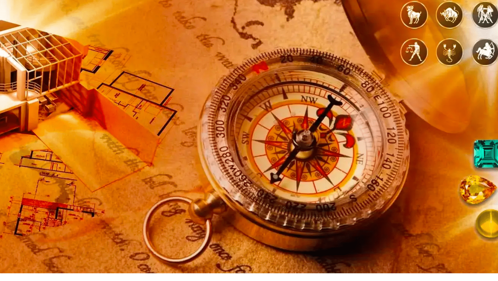 Transform Your Space with the Best Vastu Consultant in Dubai compass Image